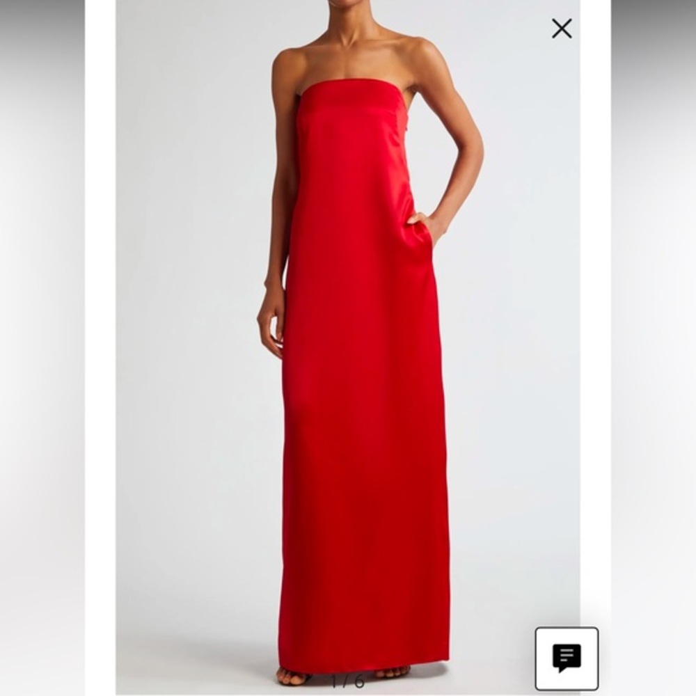 Trina Turk Elegant Strapless Red Gown Size 10